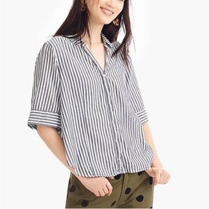 JCrew Short-sleeved Striped Button-up Shirt